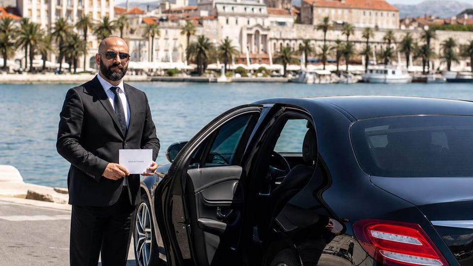 Professional chauffeur vehicle for corporate transfers